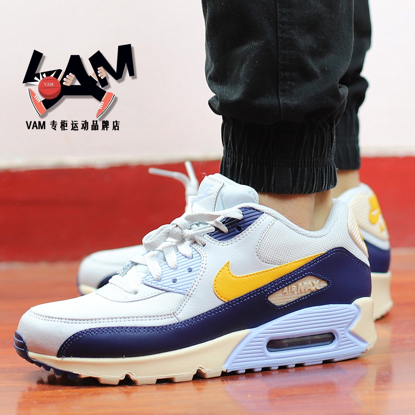 NIKE AIR MAX 90 BLEU JAUNE