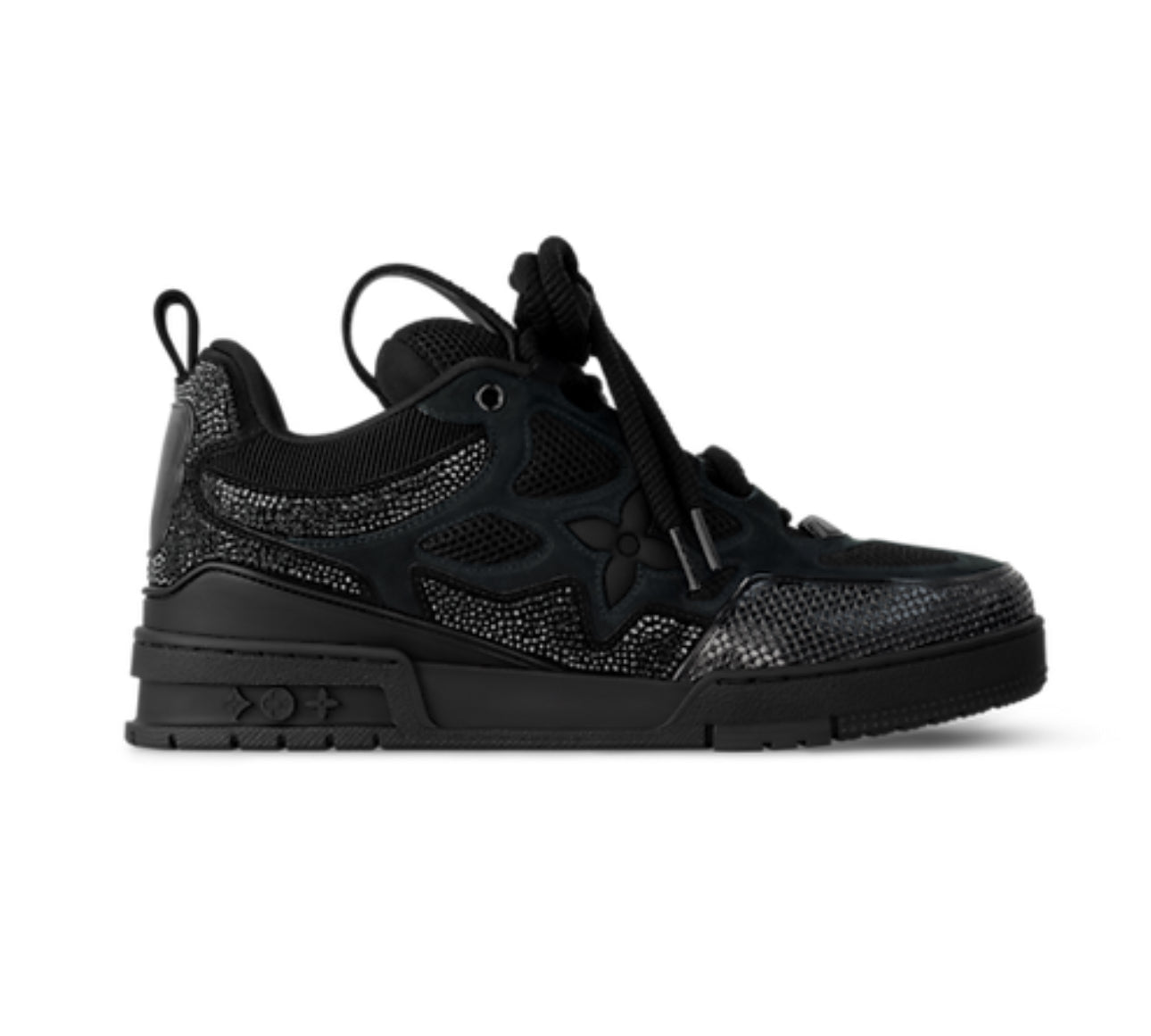 SNEAKERS LOUIS VUITTON SKATE TRAINER MONOGRAMME SWAROVSKI NOIR