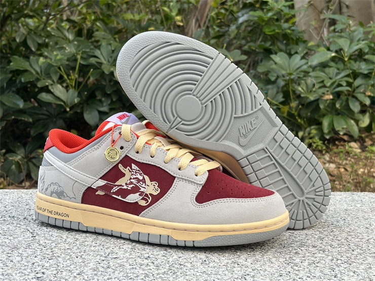 NIKE DUNK LOW RED GREY ROUGE GRISE