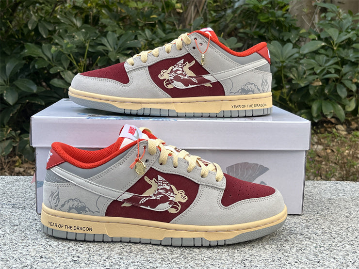 NIKE DUNK LOW RED GREY ROUGE GRISE