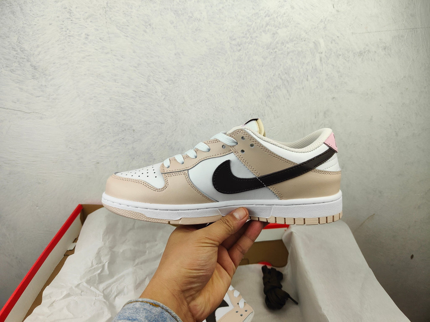 NIKE DUNK LOW BLACK BEIGE NOIR