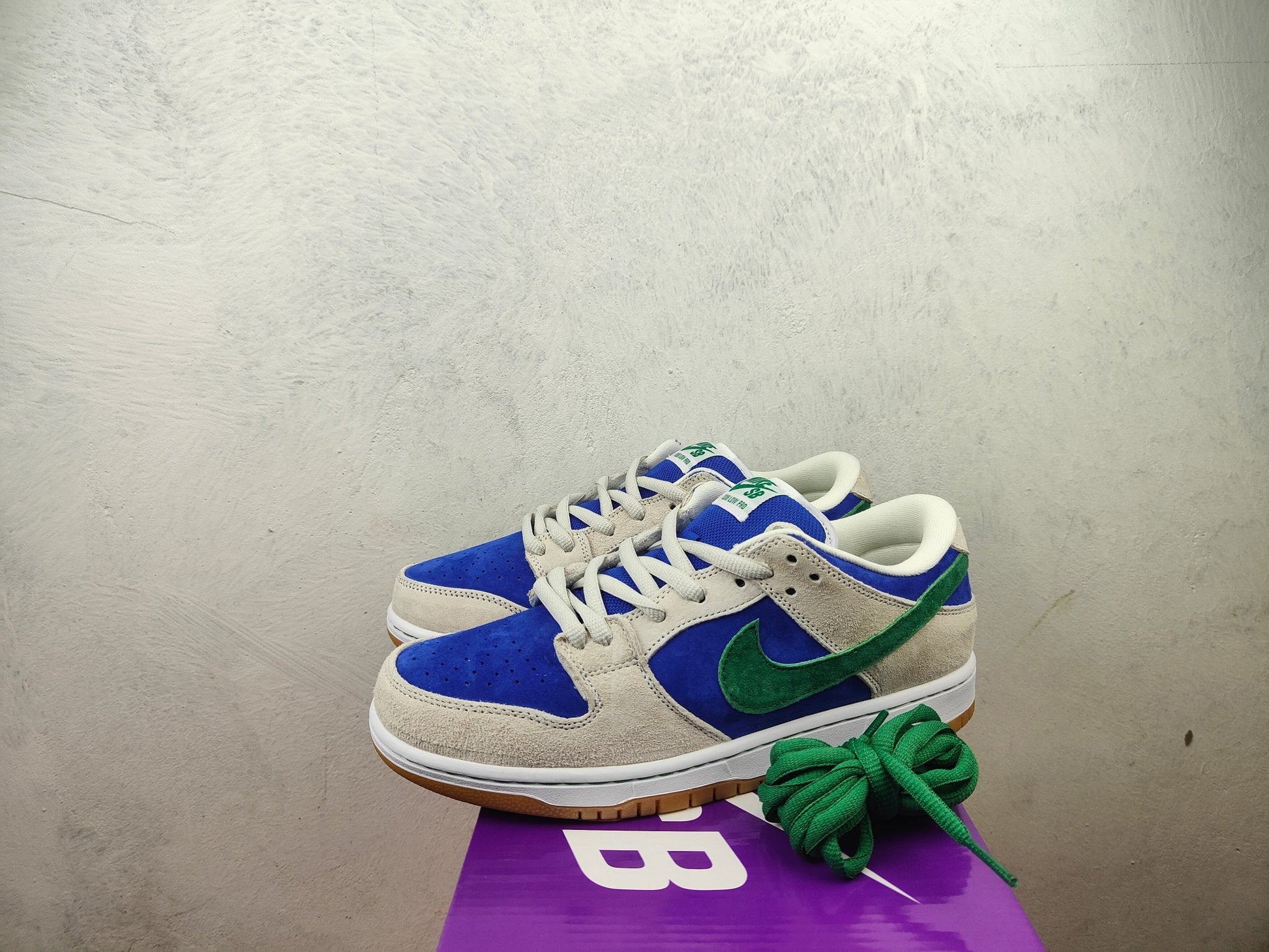 NIKE DUNK LOW BLUE GREEN BLEU VERT