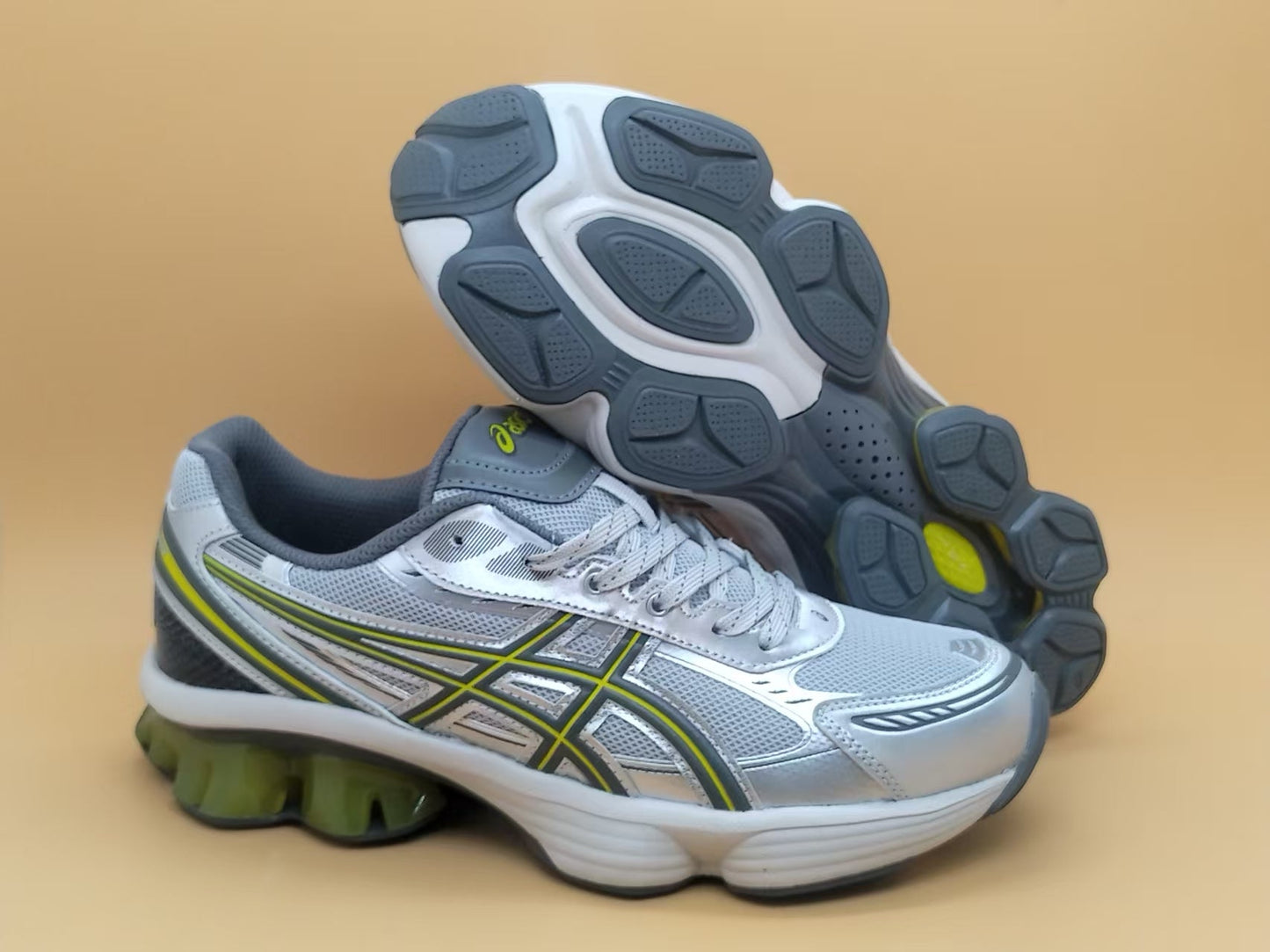 ASICS GEL QUANTUM KINETIC GRIS JAUNE