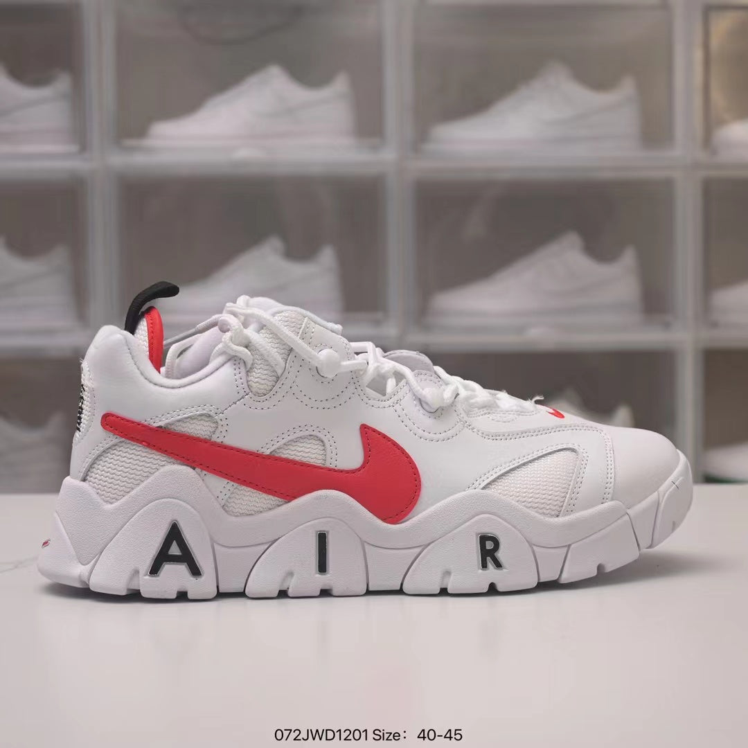 NIKE AIR BARRAGE LOW WHITE RED