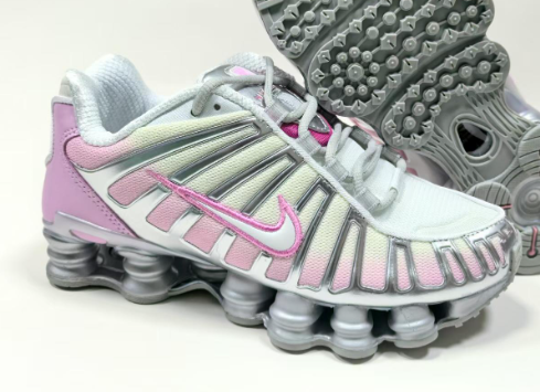 NIKE SHOX TL GRIS & ROSE
