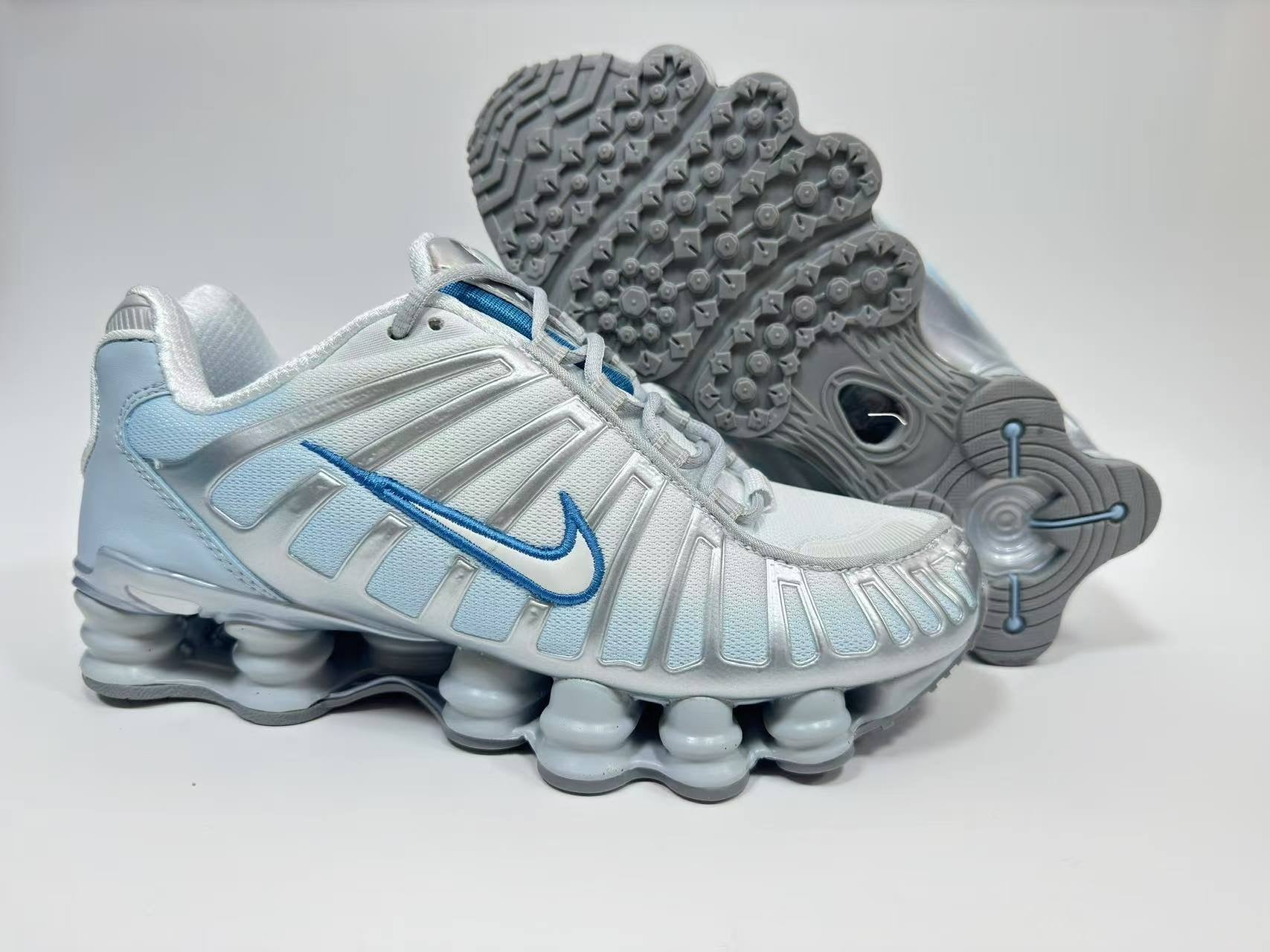 NIKE SHOX TL GRISE & BLEU