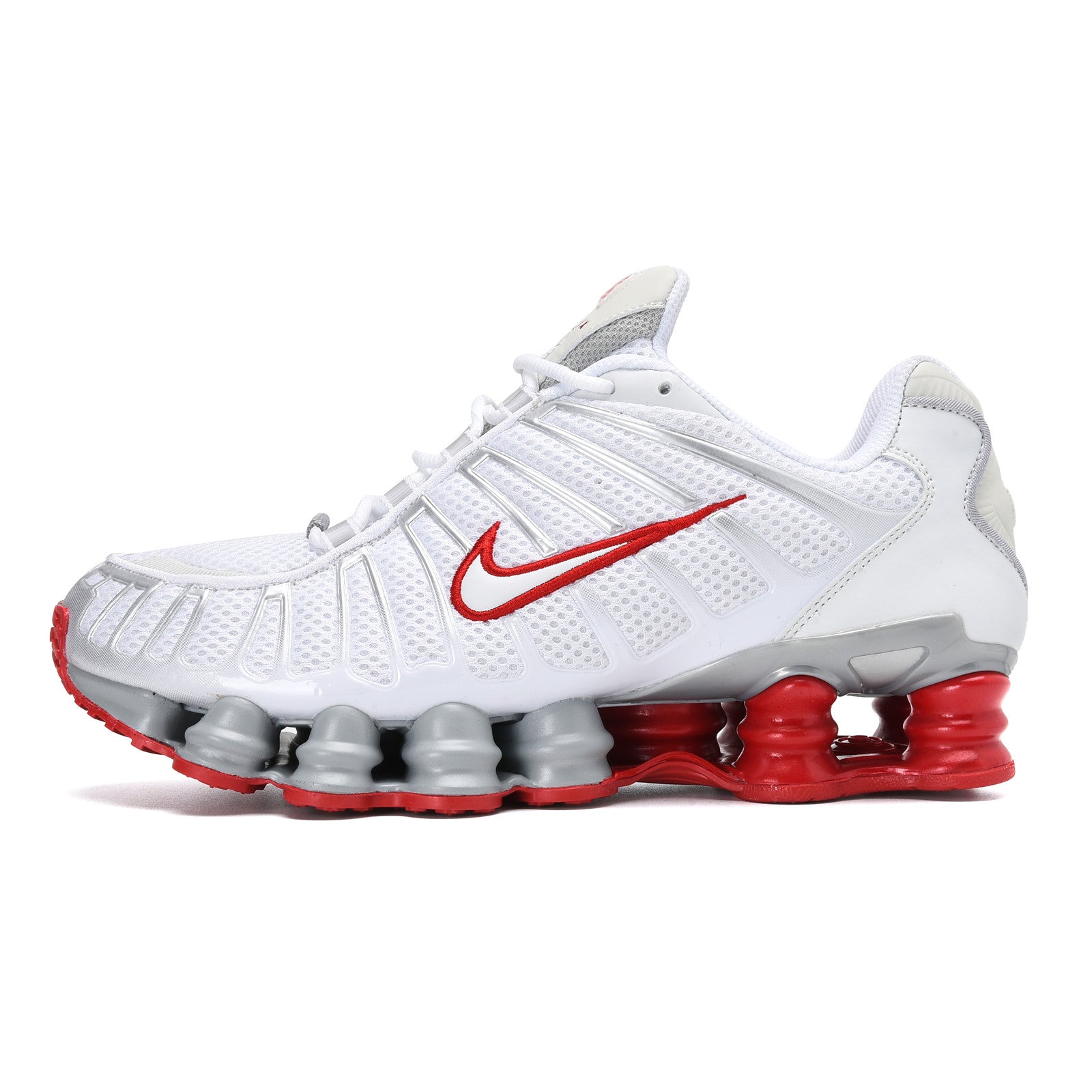 NIKE SHOX TL BLANCHE & ROUGE
