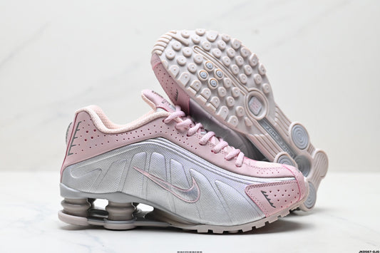 NIKE SHOX R4 GRISE & ROSE
