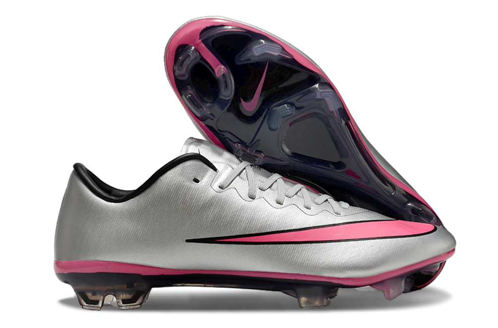 Nike Mercurial Vapor FG Crampon Basket de football argent silver
