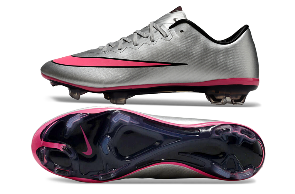 Nike Mercurial Vapor FG Crampon Basket de football argent silver