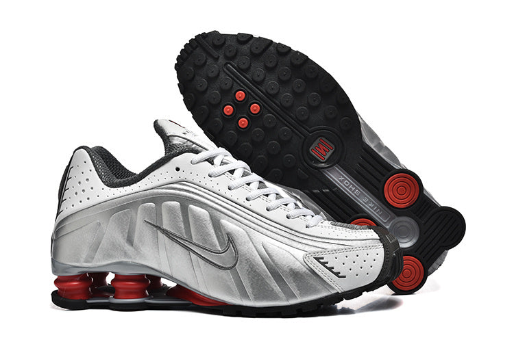 NIKE SHOX R4 ARGENT METALLIC BLANC