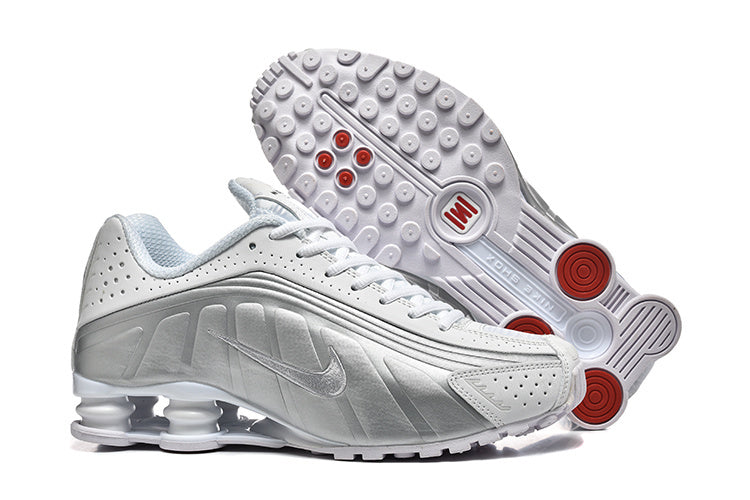 NIKE SHOX R4 ARGENT METALLIC BLANC