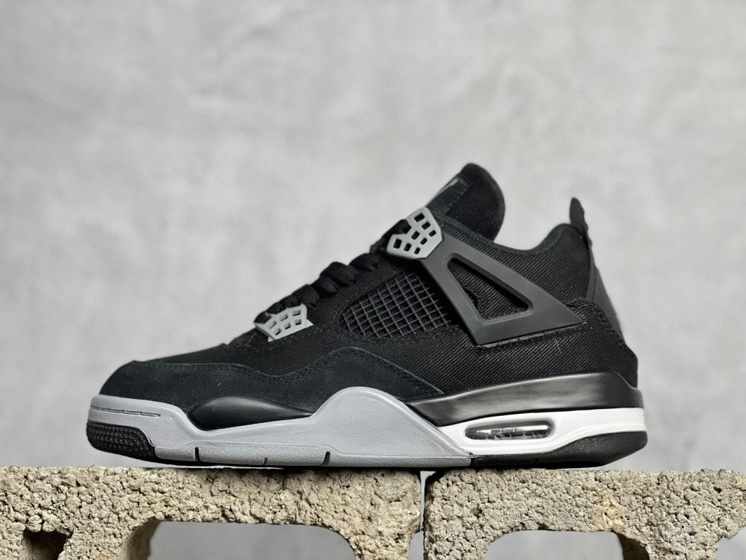 NIKE AIR JORDAN 4 RETRO BLACK GREY