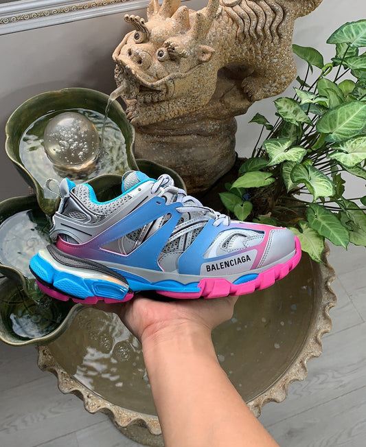 BALENCIAGA TRACK BLEU & ROSE