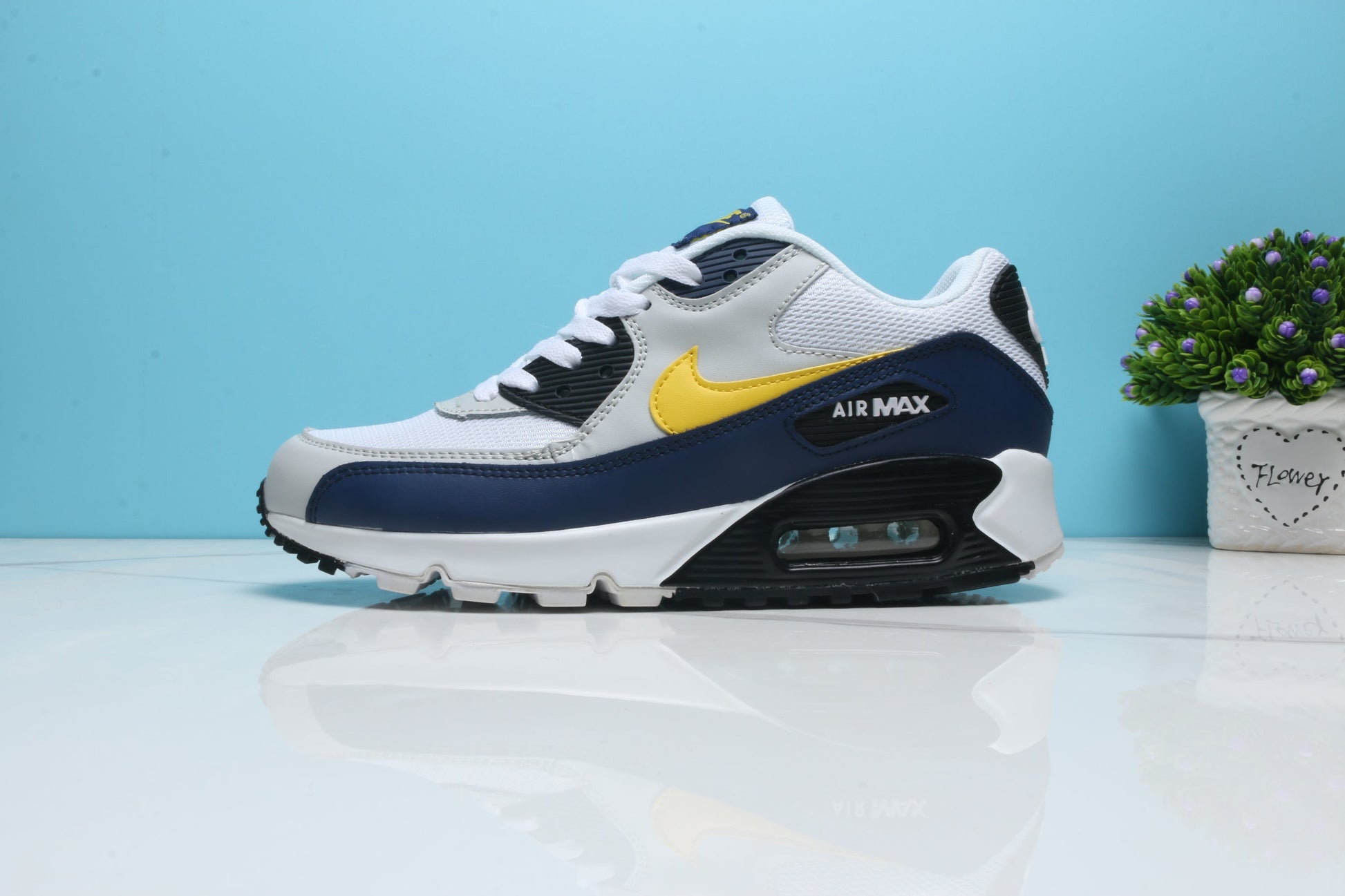NIKE AIR MAX 90 BLEU JAUNE
