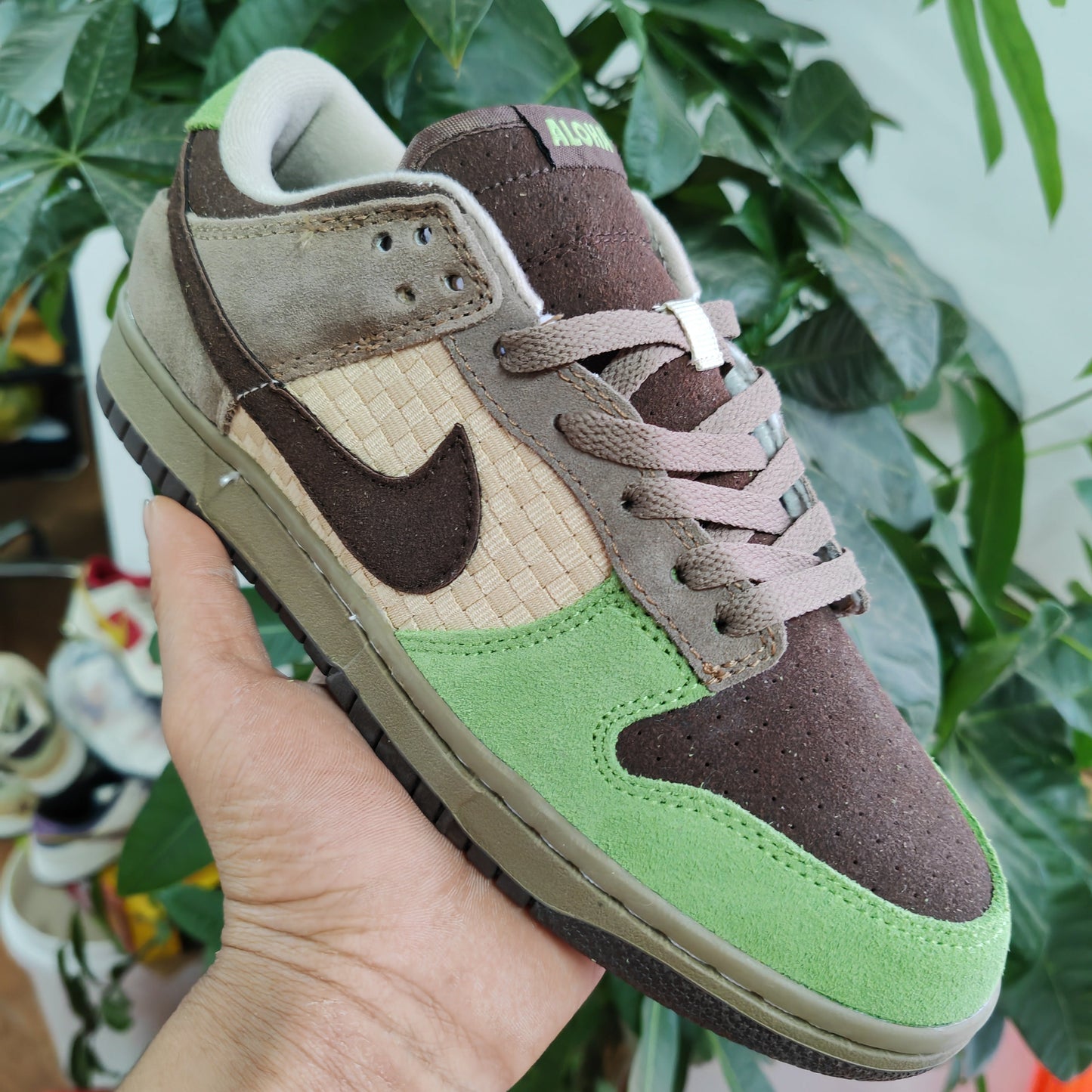 NIKE DUNK LOW MARRON VERT