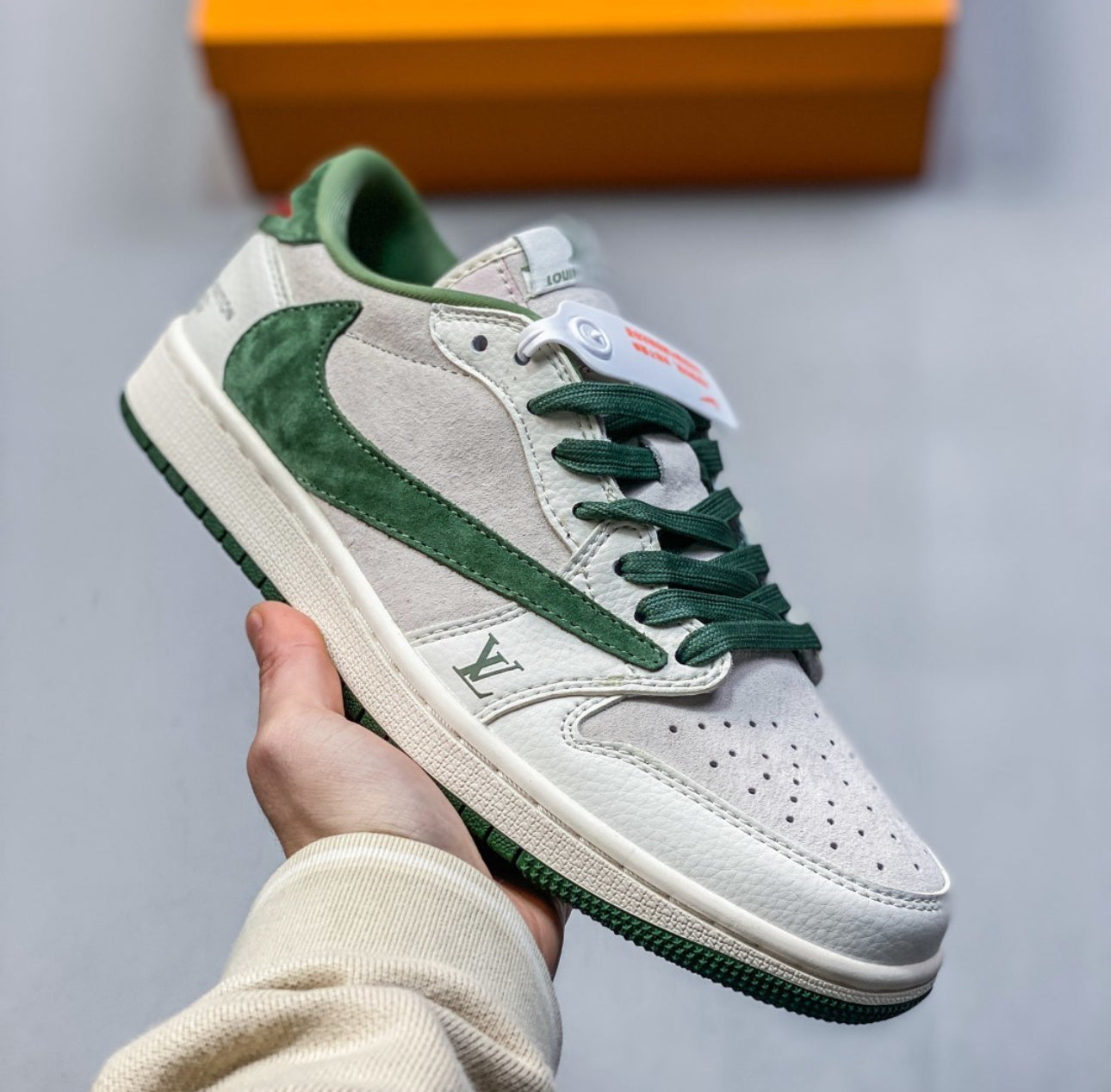 Nike Air Jordan Low Louis Vuitton Vert & Blanc – Édition Premium