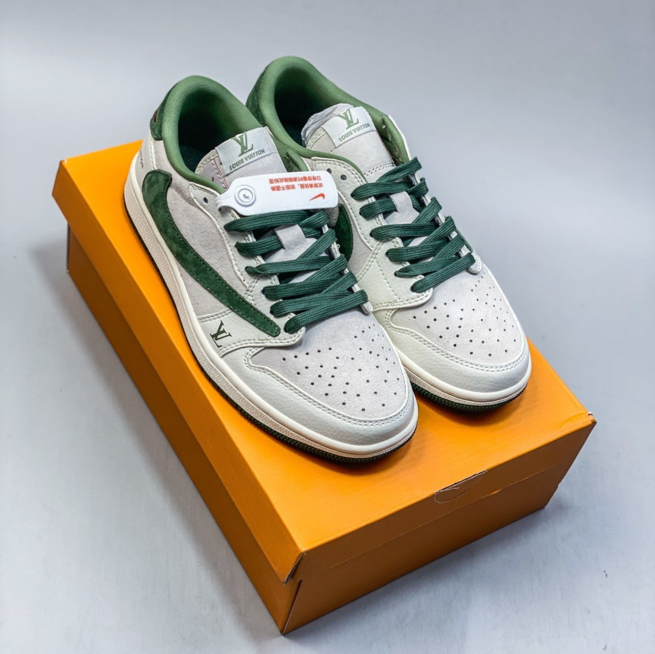 Nike Air Jordan Low Louis Vuitton Vert & Blanc – Édition Premium
