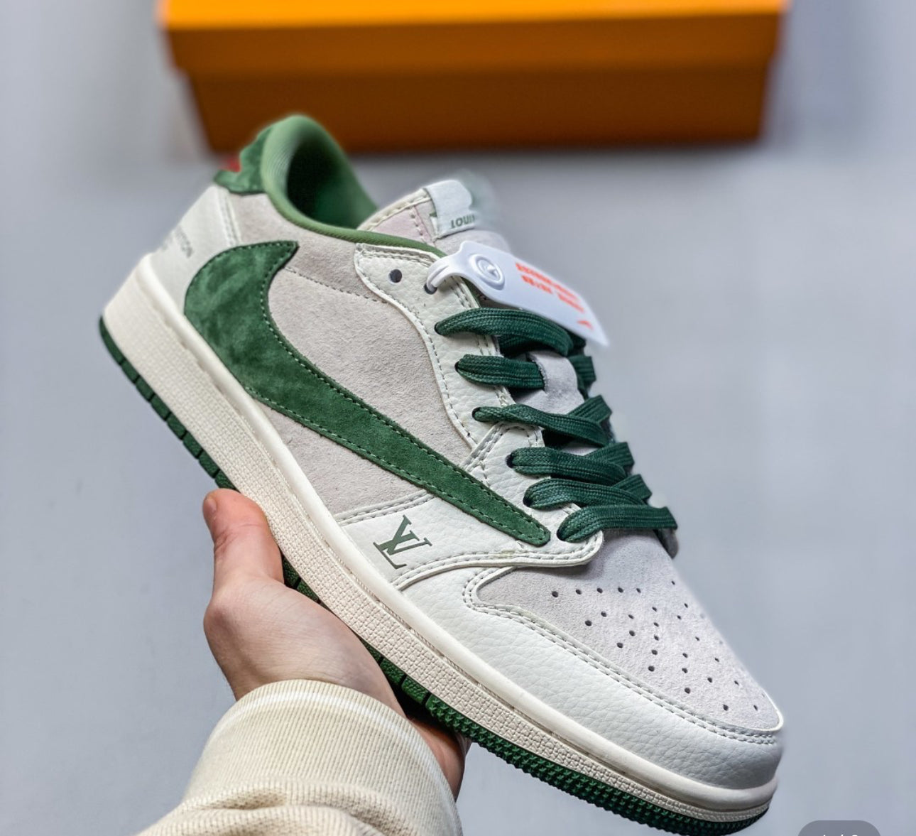 Nike Air Jordan Low Louis Vuitton Vert & Blanc – Édition Premium