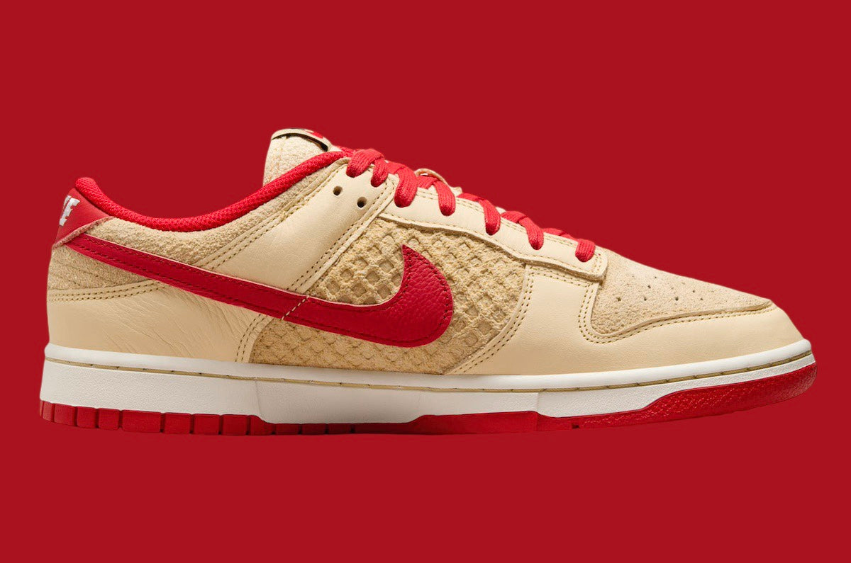 NIKE DUNK LOW ROUGE BEIGE RED